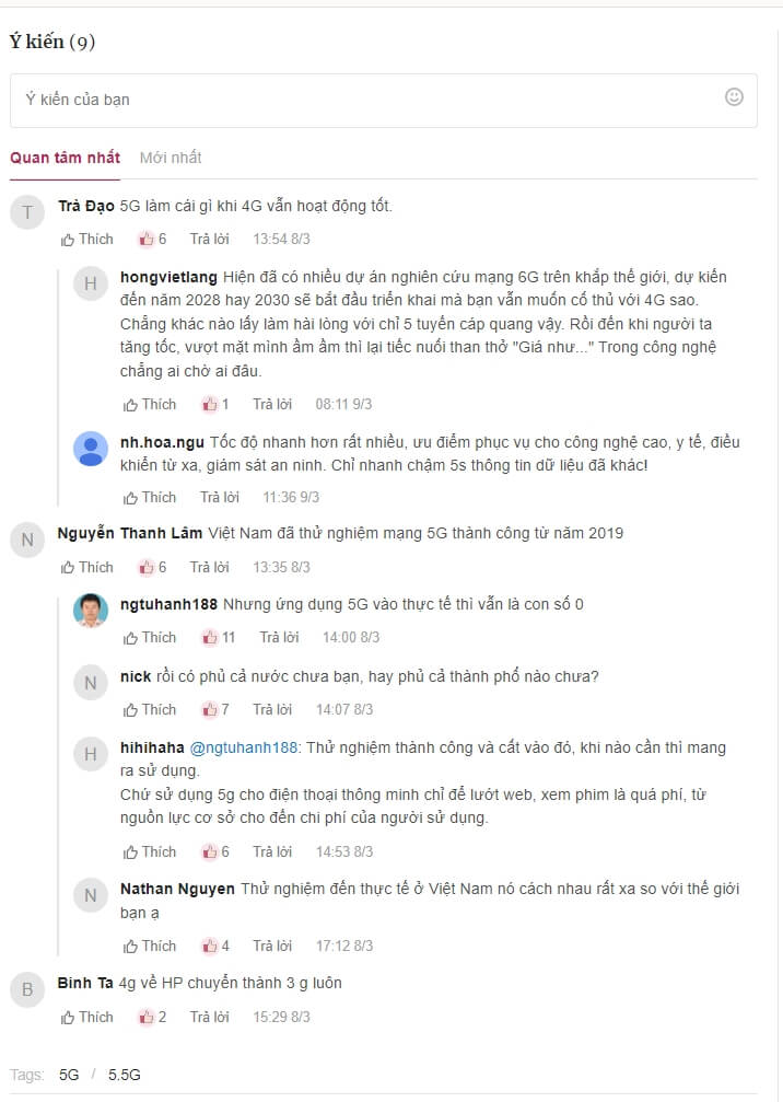 Việt Nam chưa phủ sóng 5G