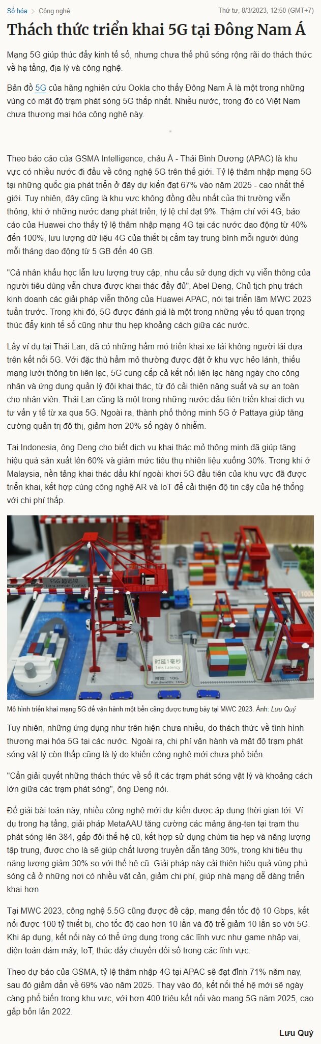 Việt Nam chưa phủ sóng 5G